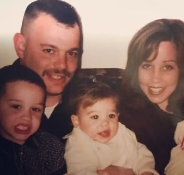 Scott Davidson with his wife and kids