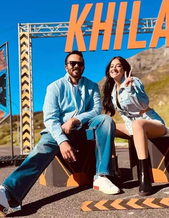 Soundous Moufakir in Khatron ke Khiladi with Rohit Shetty