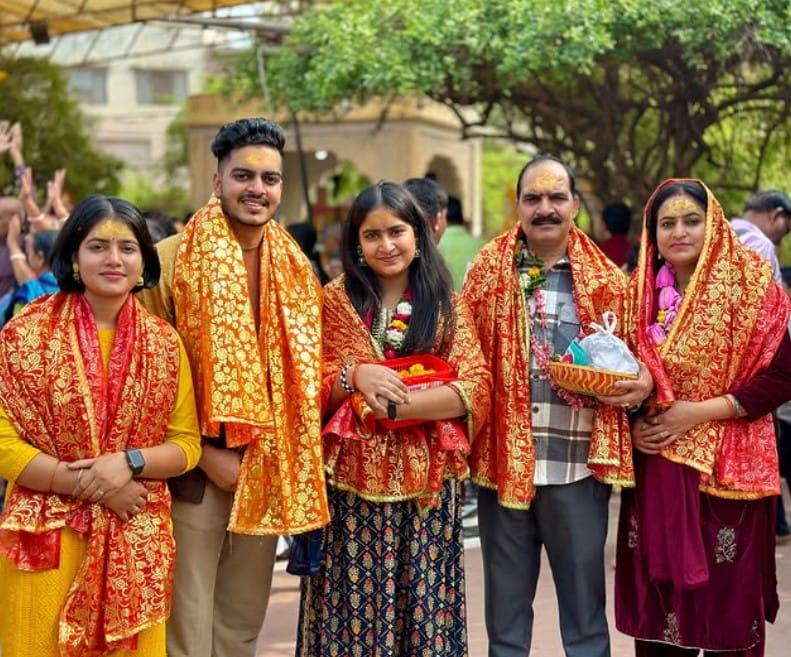 Swati Rojha with her family
